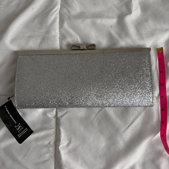 I.N.C. International Concepts Carolyn Glitter Clutch Wedding, Evening, Party - Picture 6 of 7